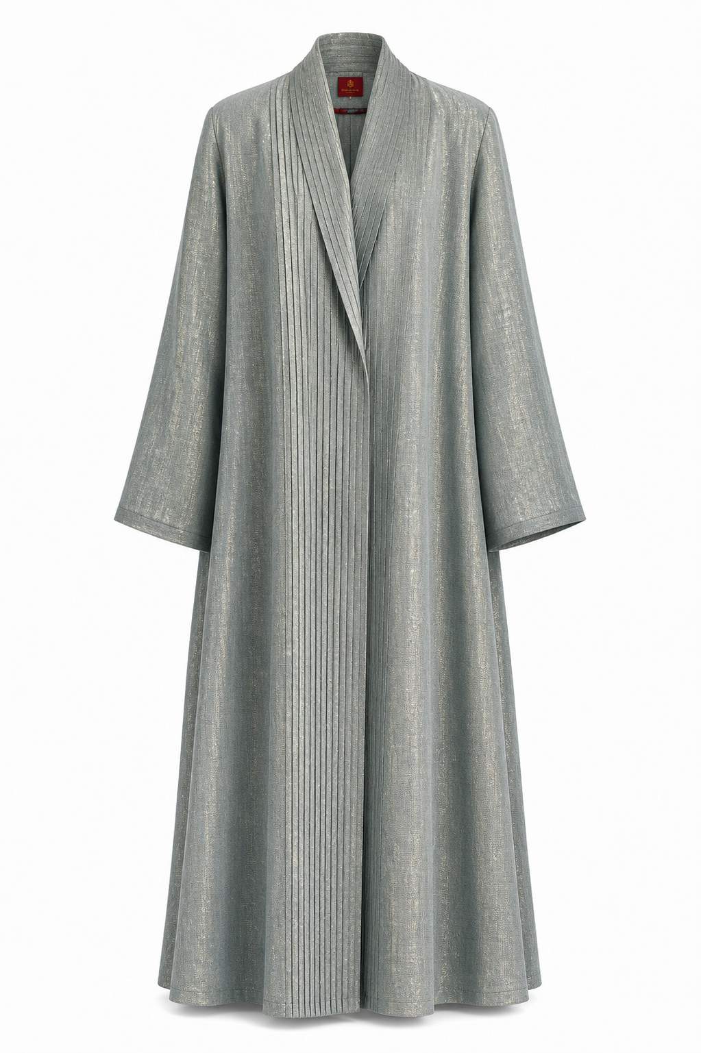 Classic Straight Collar Stitched Line Abaya