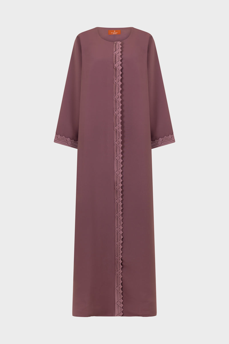 Classic Front Geometric Fold Abaya