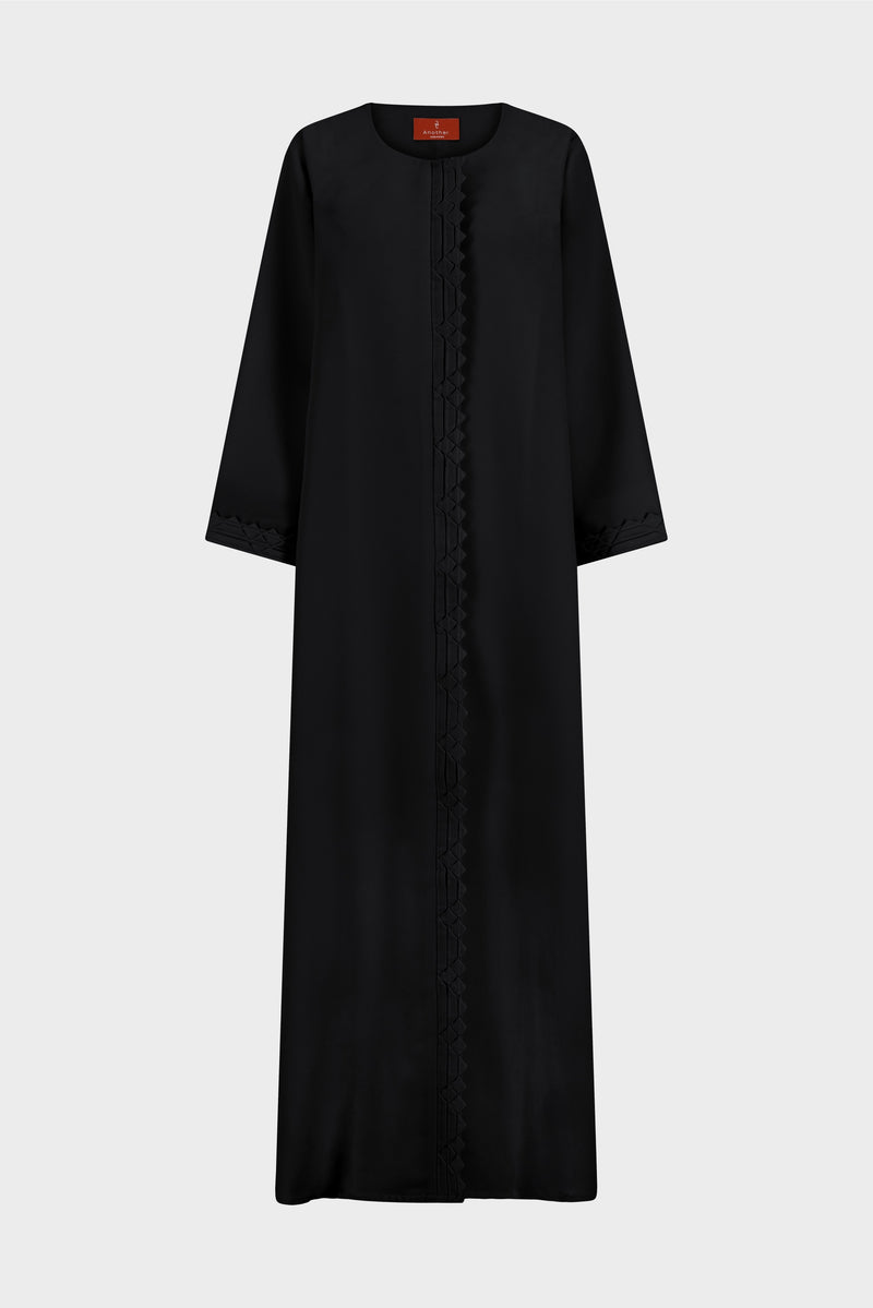 Classic Front Geometric Fold Abaya