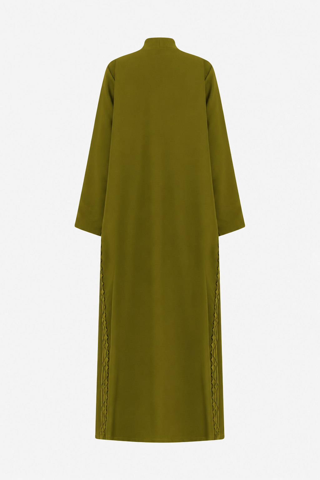 Classic Geometric Fold Side Abaya - Linen