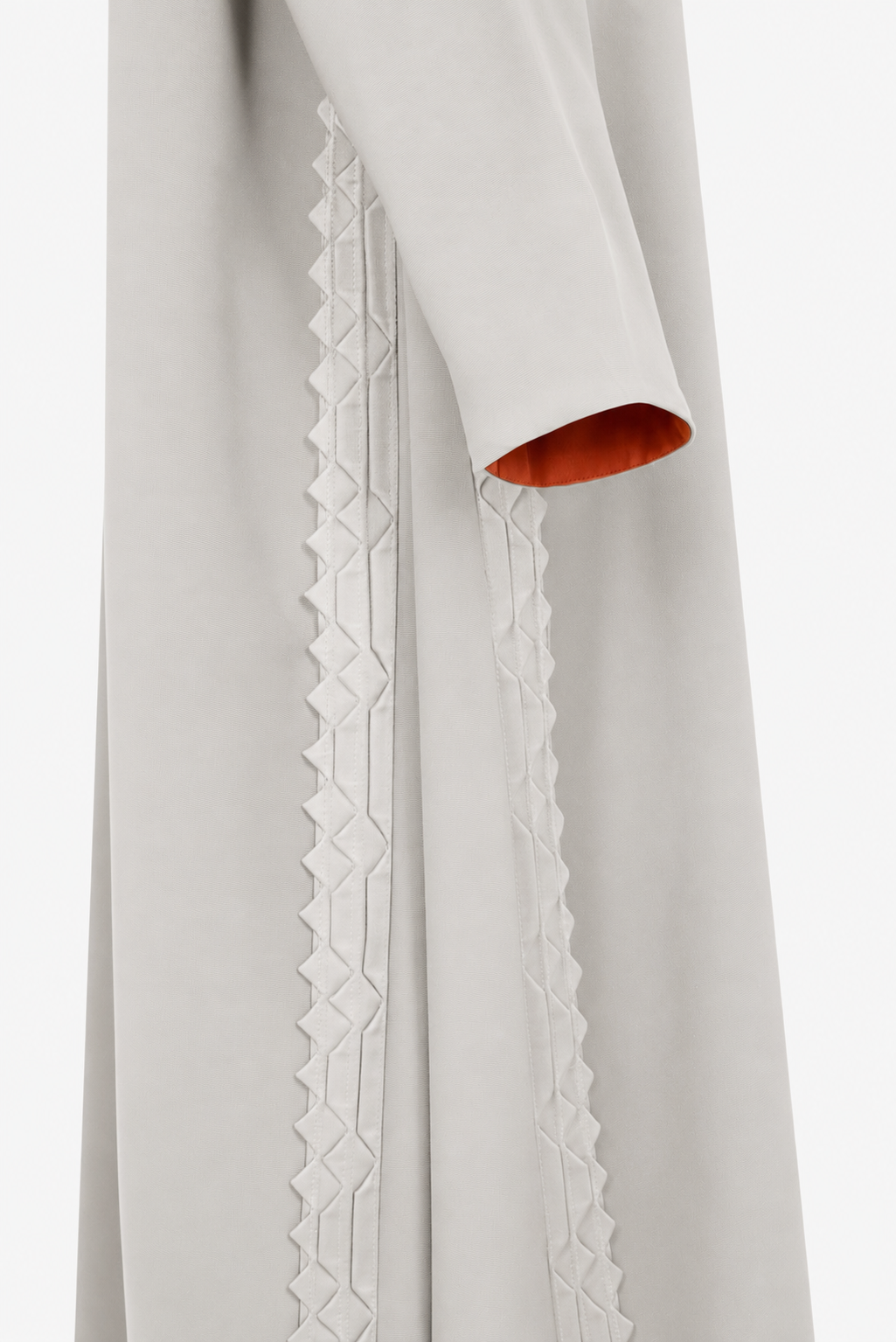 Classic Geometric Fold Side Abaya - Linen