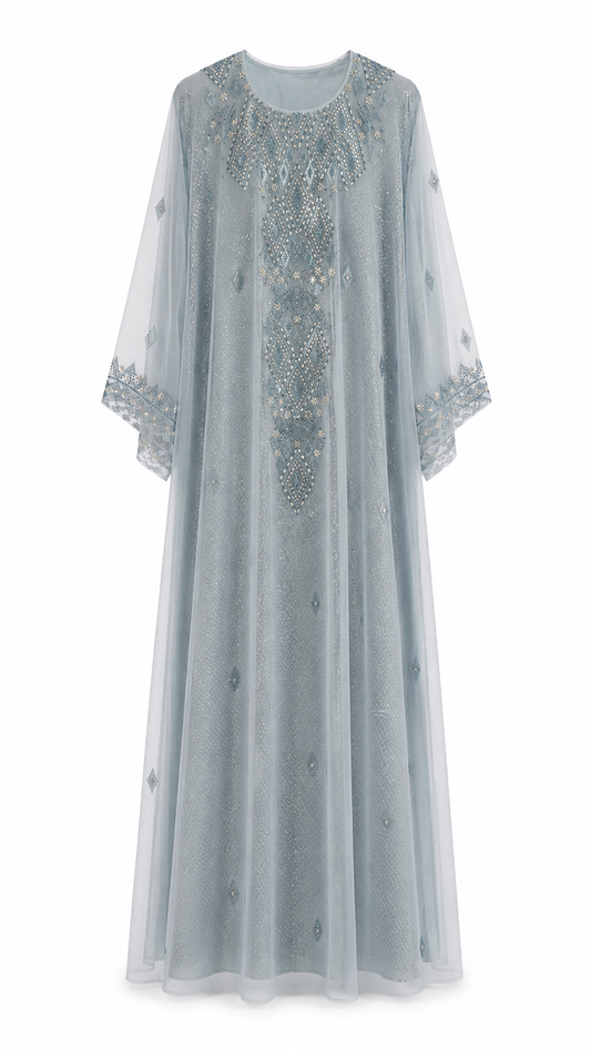 The Square Crystal Overlay Kaftan