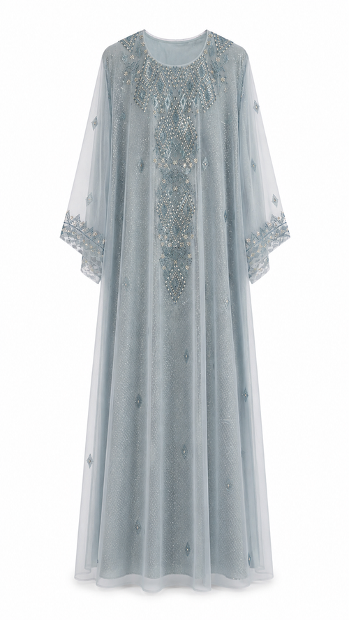 The Square Crystal Overlay Kaftan