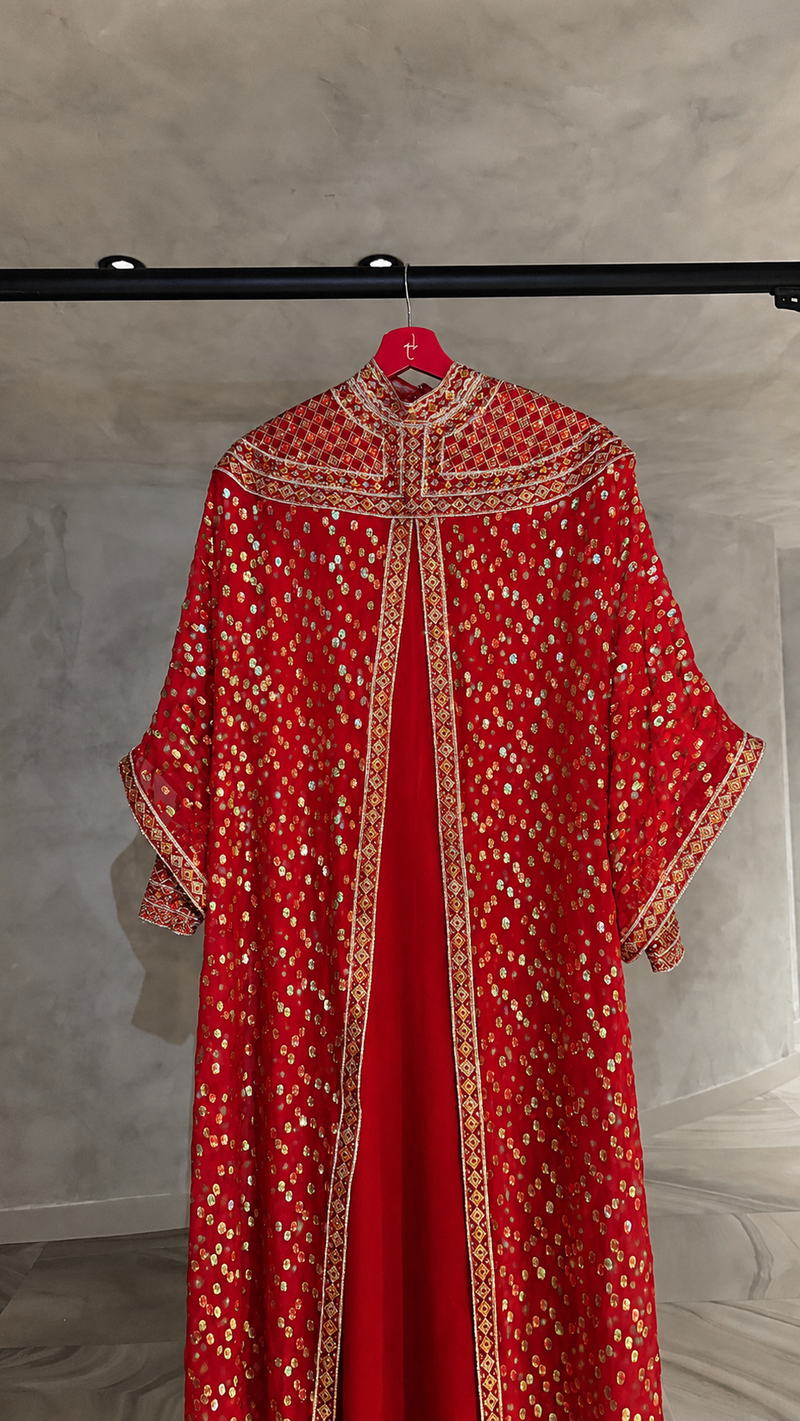 The Square Off-Shoulder Two-Piece Kaftan