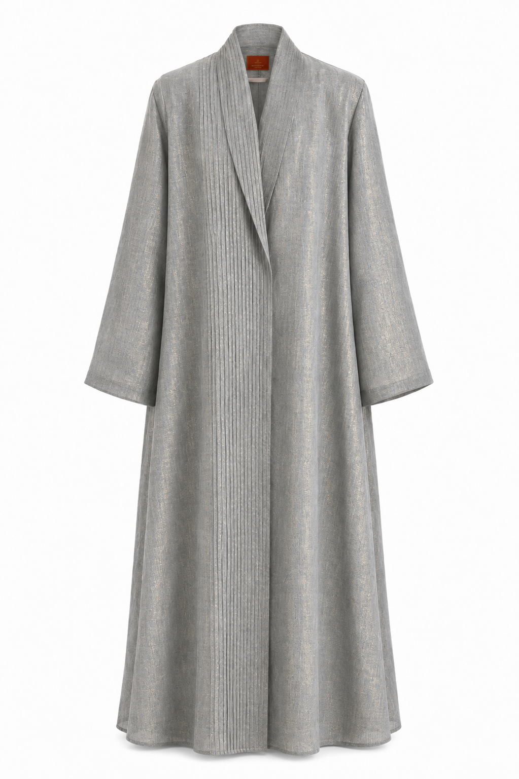 Classic Straight Collar Stitched Line Abaya
