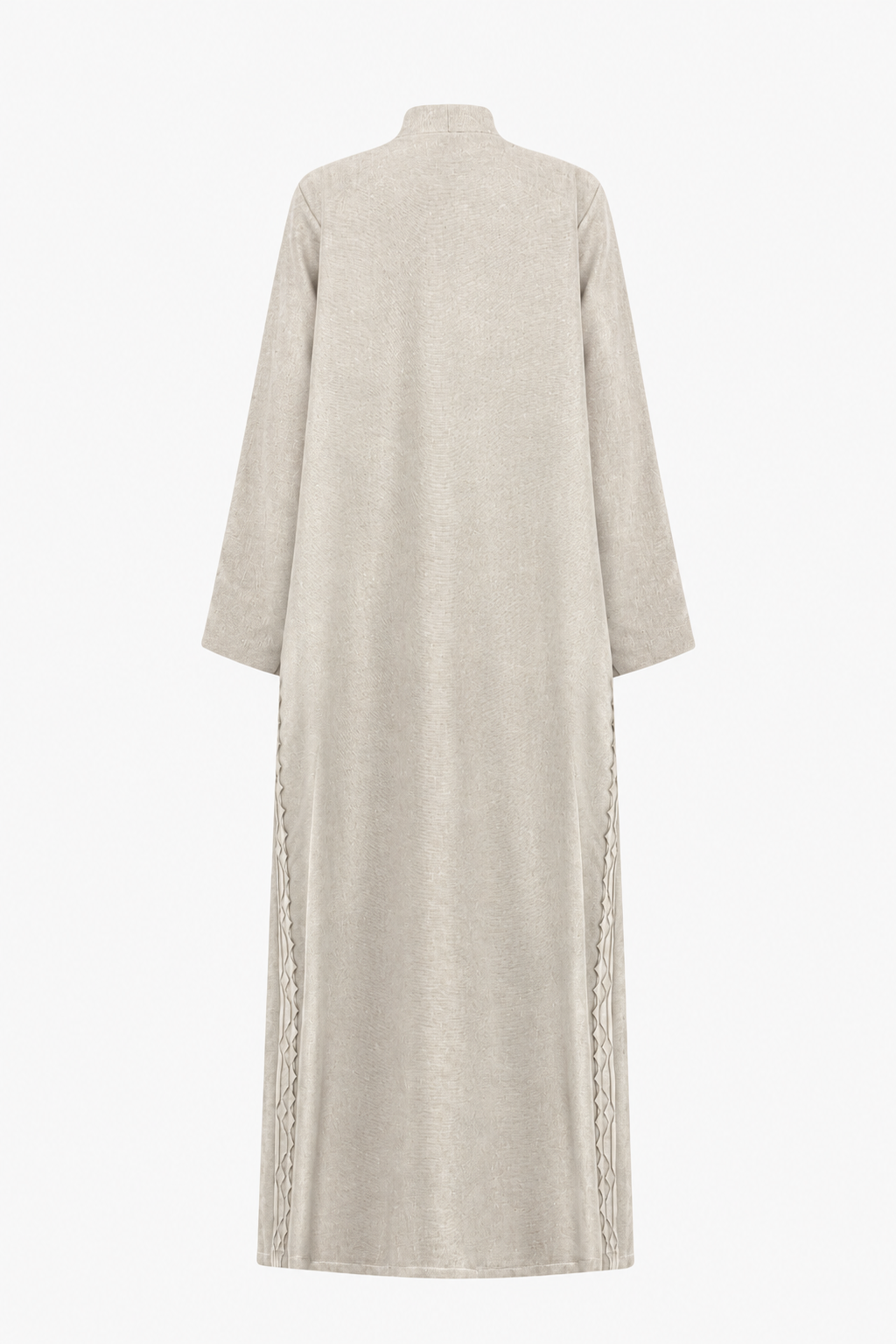 Classic Geometric Fold Side Abaya - Linen