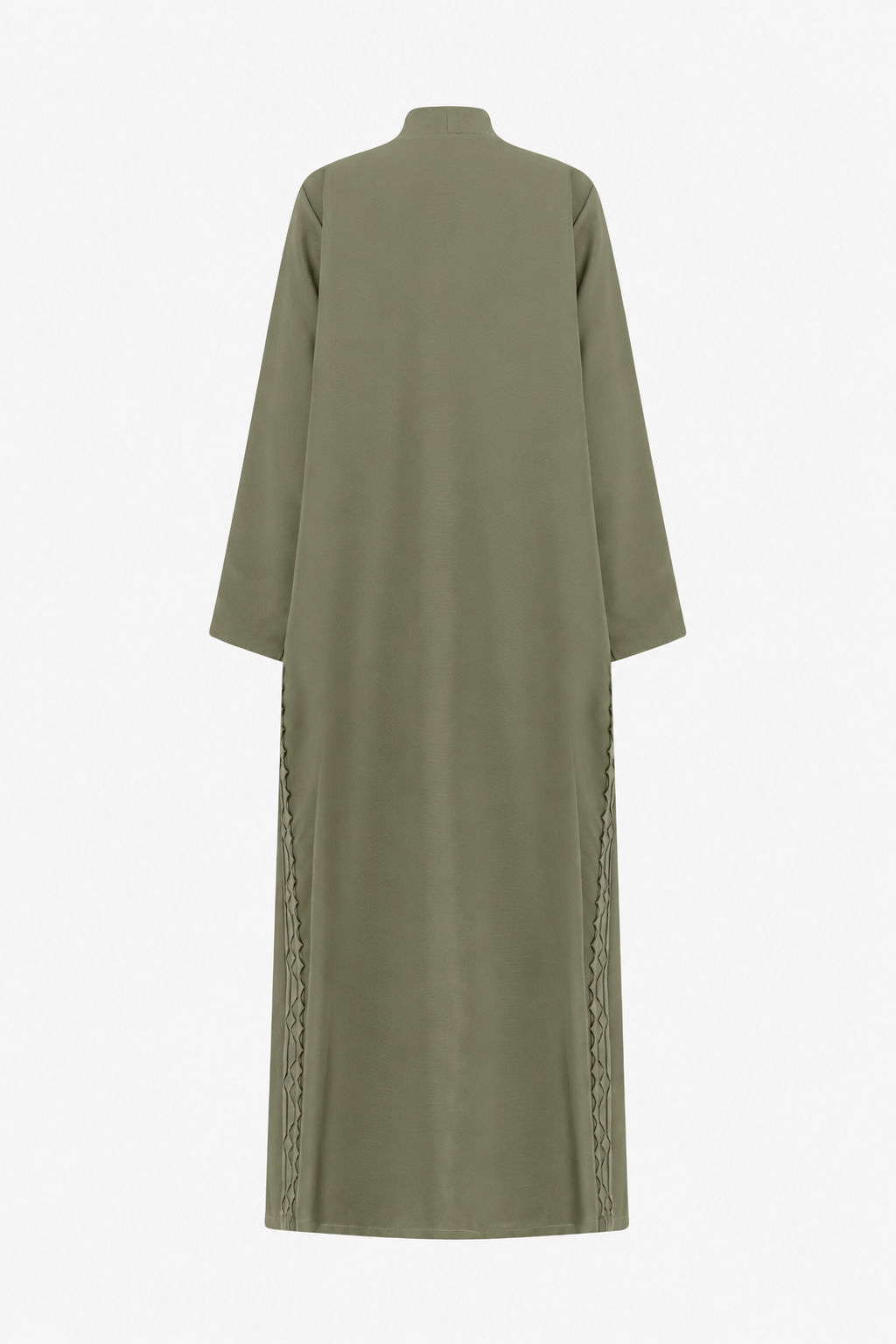 Classic Geometric Fold Side Abaya - Linen