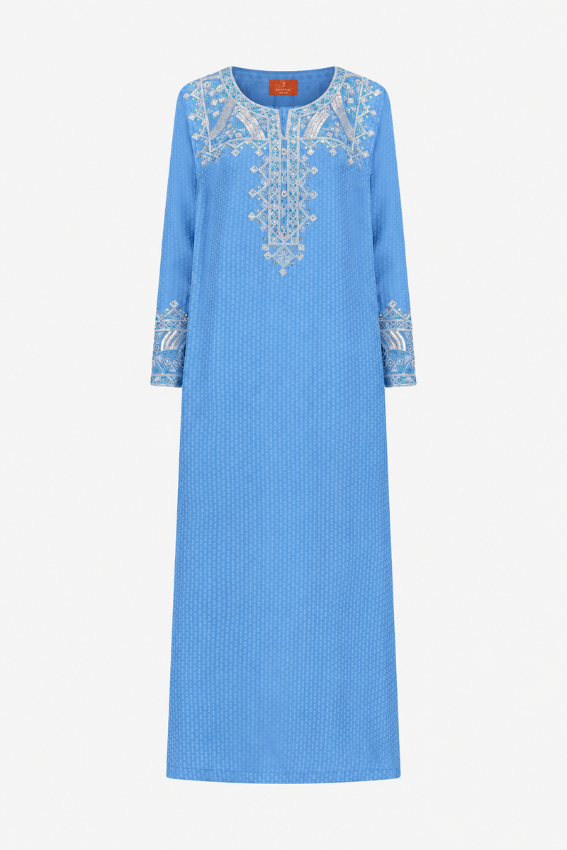 The Square Geometric Embroidery Kaftan