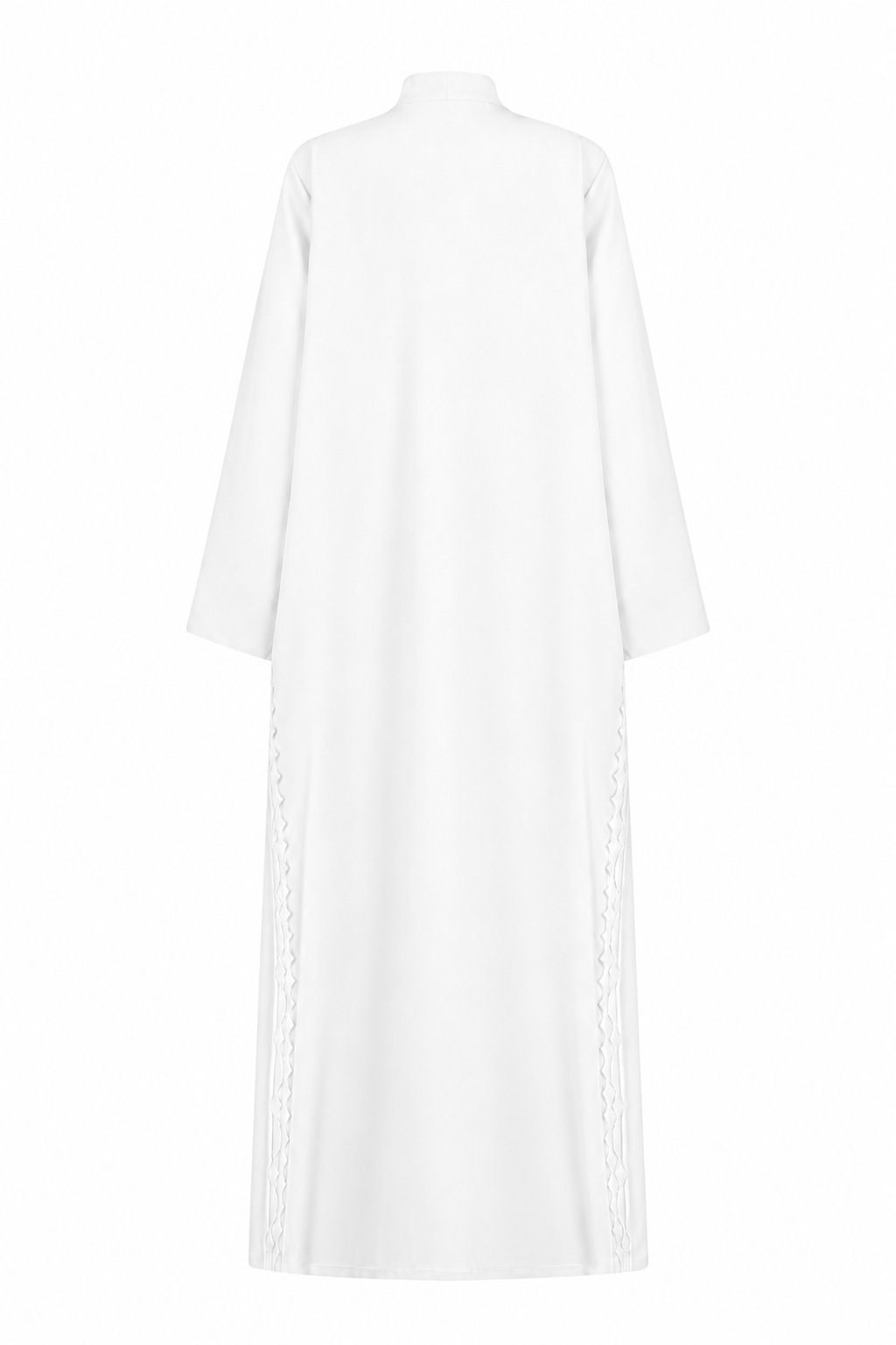 Classic Geometric Fold Side Abaya - Linen
