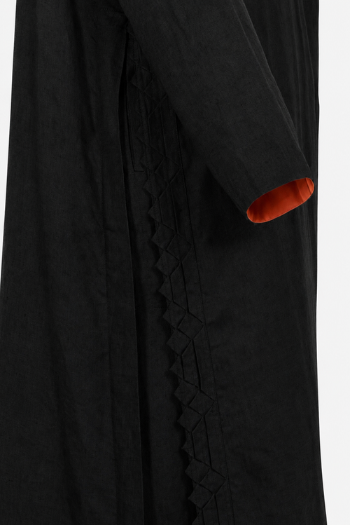 Classic Geometric Fold Wrap Abaya