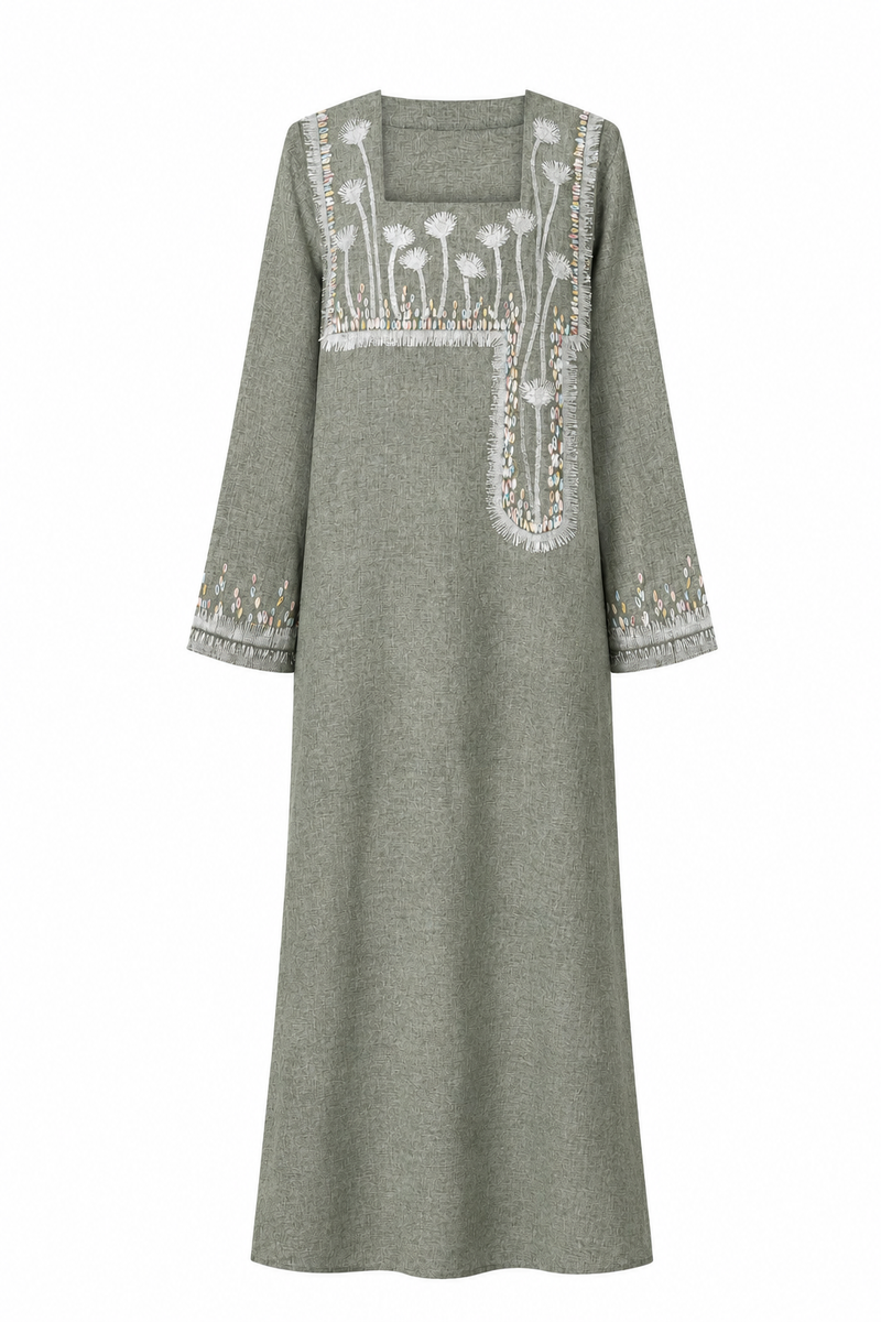 Classic Abstract Flora Kaftan