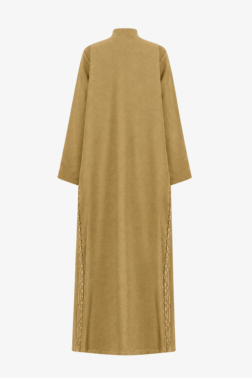Classic Geometric Fold Side Abaya - Linen