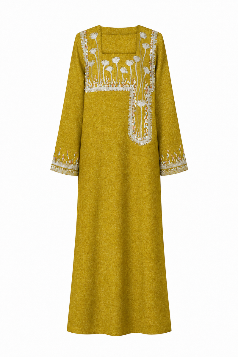 Classic Abstract Flora Kaftan