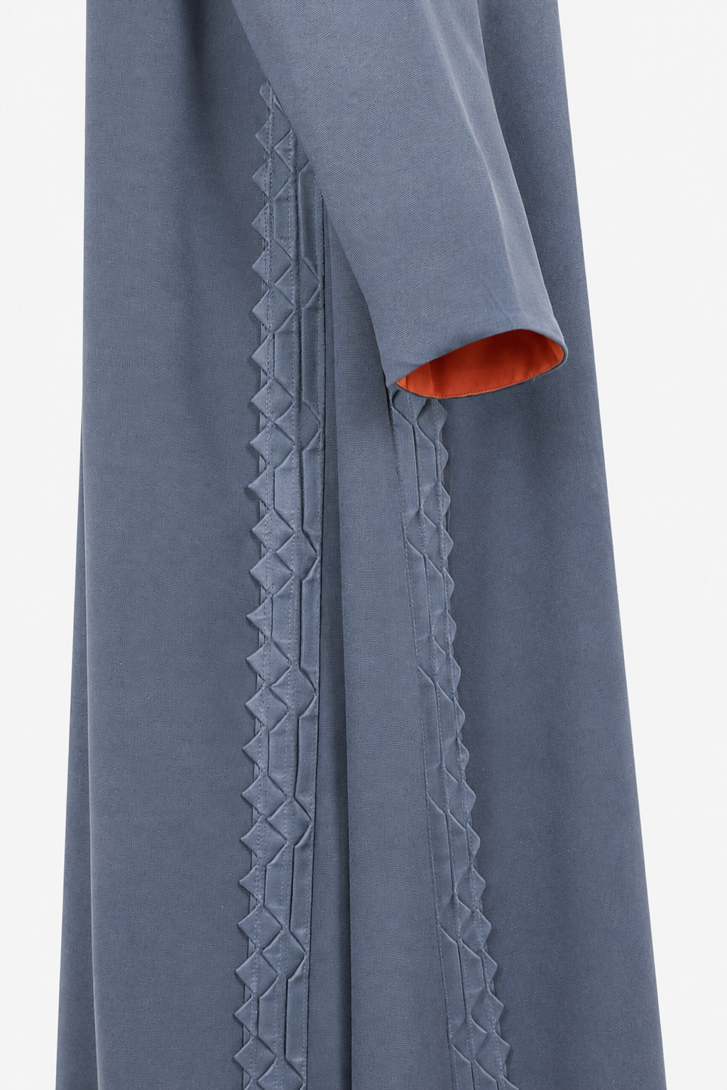 Classic Geometric Fold Side Abaya - Linen