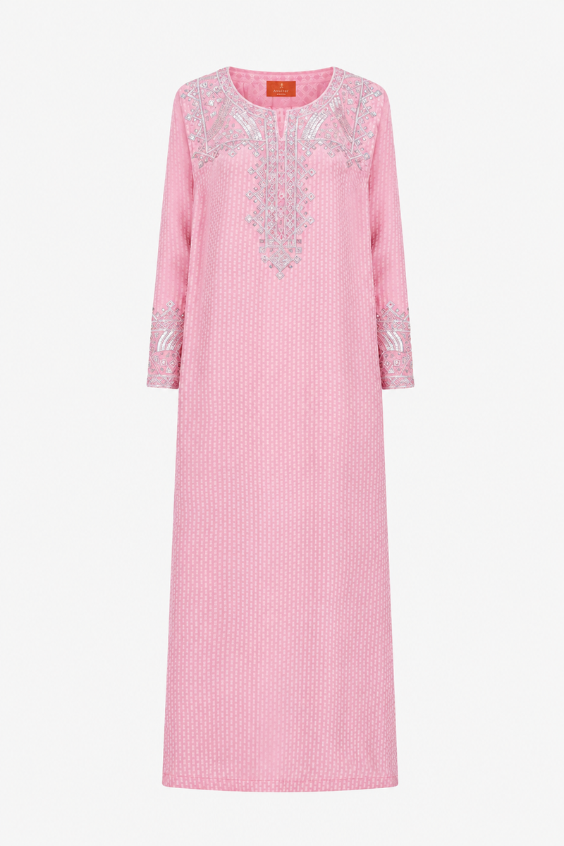 The Square Geometric Embroidery Kaftan