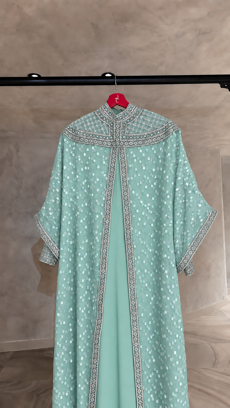 The Square Off-Shoulder Two-Piece Kaftan