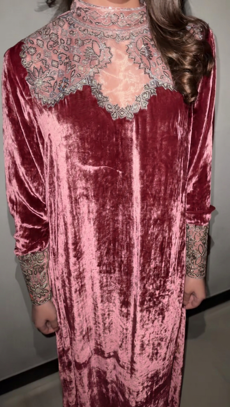 RTW - The Square Crystal Neckline Kaftan