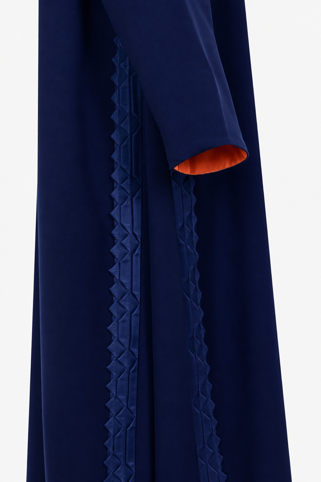 Classic Geometric Fold Side Abaya - Linen