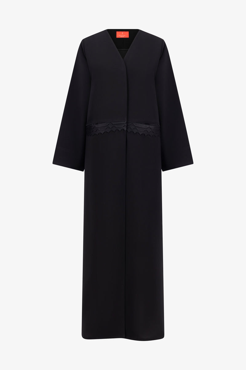 Classic Geometric Fold Pocket Abaya