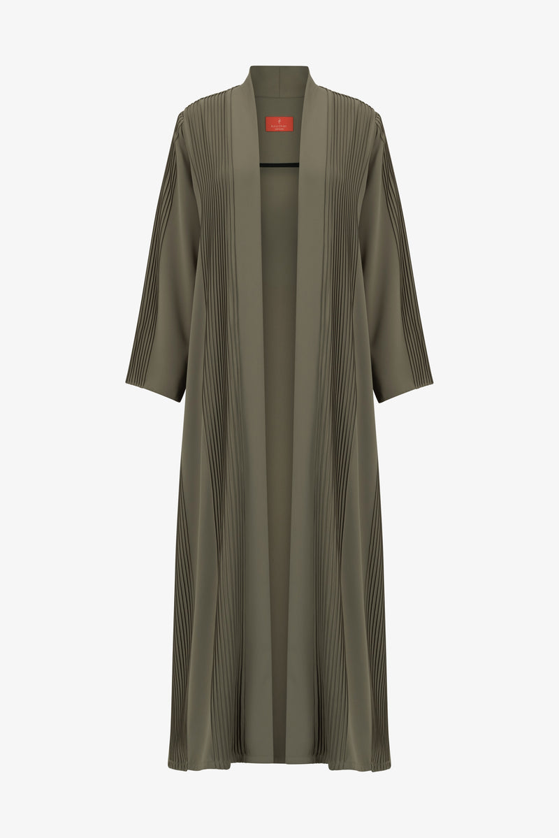 Classic Side Fold Stitched Lines Abaya
