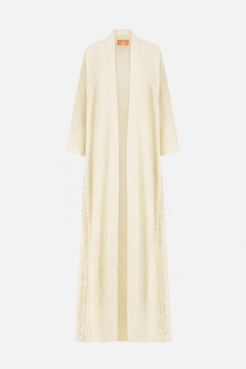 Classic Geometric Fold Side Abaya