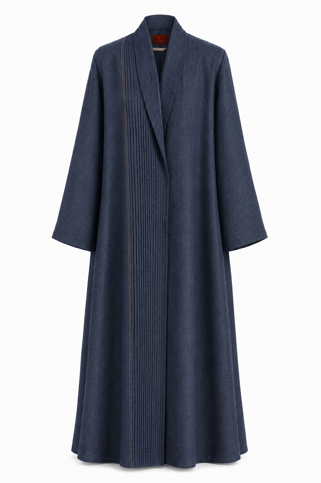 Classic Straight Collar Stitched Line Abaya