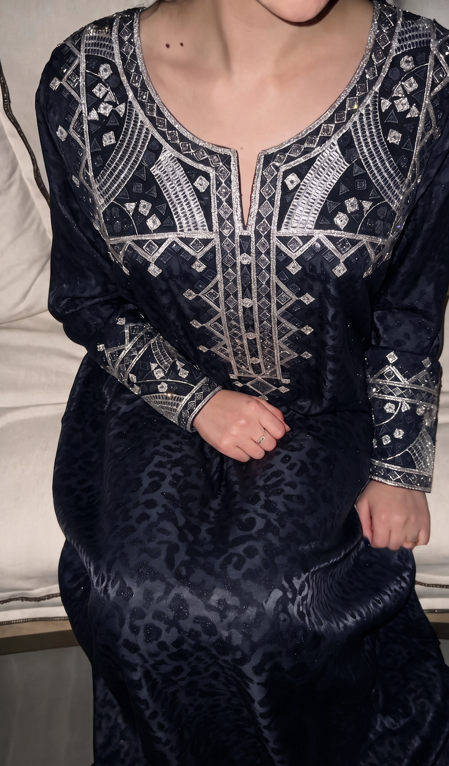 RTW - The Square Geometric Embroidery Kaftan