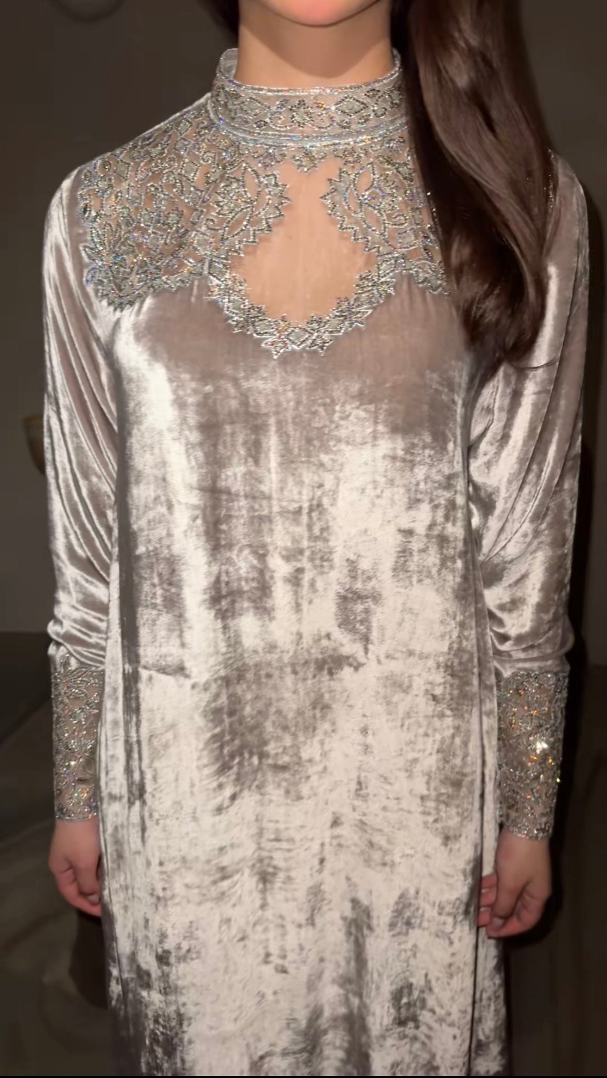 RTW - The Square Crystal Neckline Kaftan